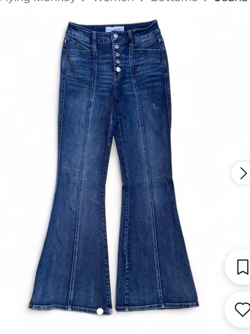 Flying monkey wide flare jeans sz 26
